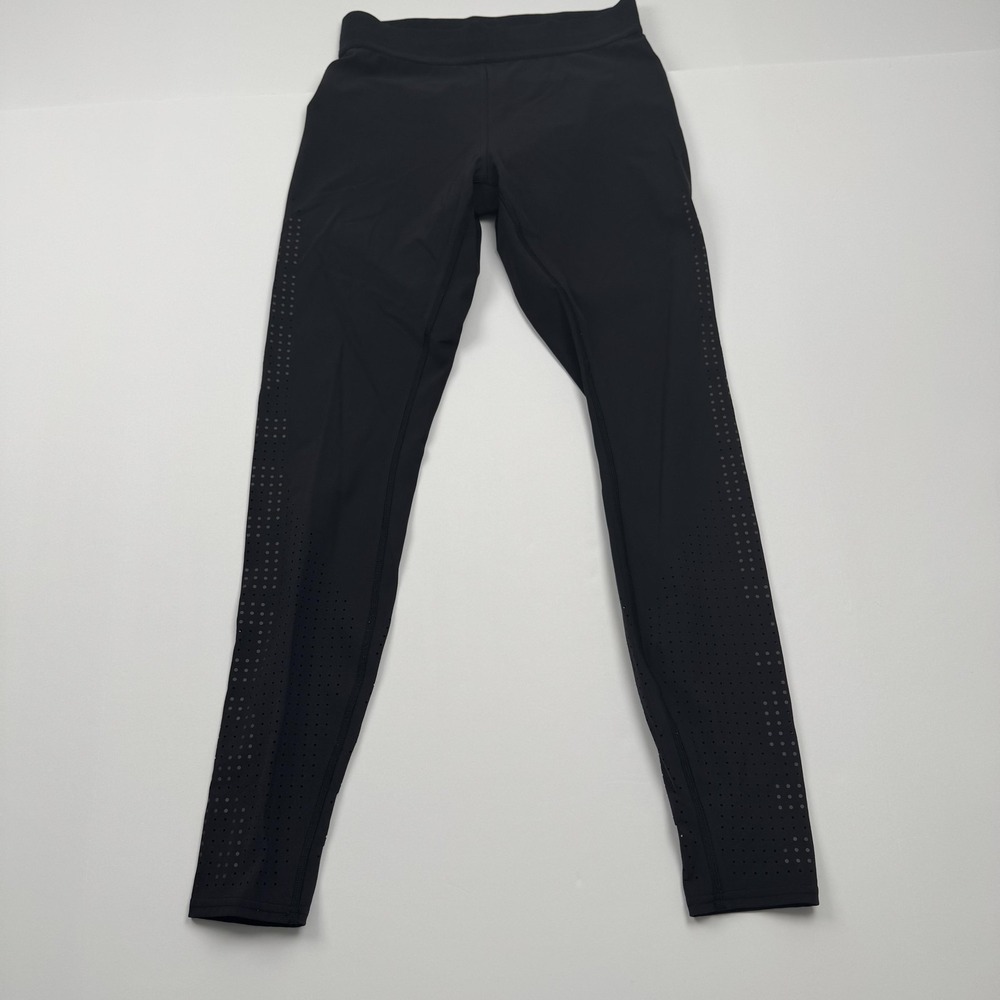 Lululemon Pants Womens 8 (26x27) Black SoulCycle Perforated Leggings High Rise